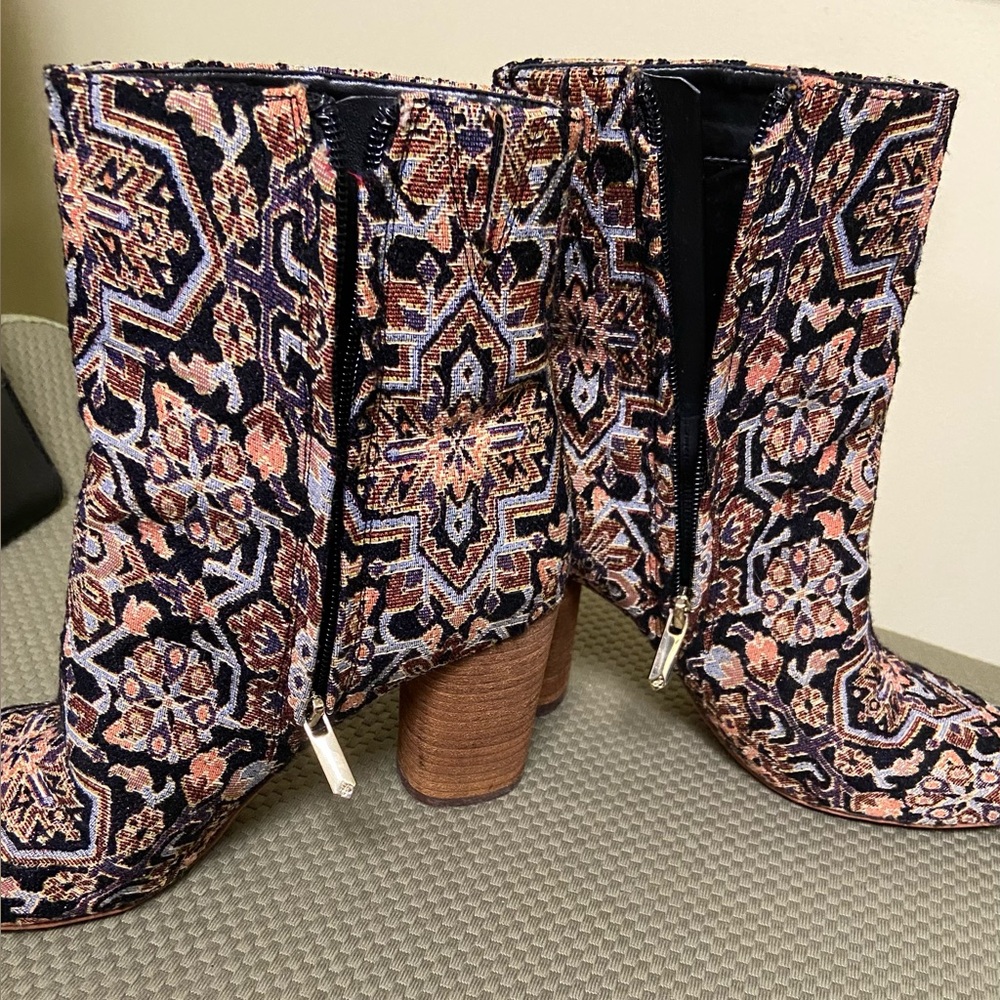 Sam Edelman Multicolor Patterned Ankle Boots - Picture 6 of 12